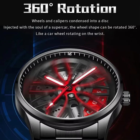 Prime Ticks – Racing Wheel Men’s Watch | Automotive Sport Style