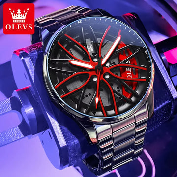 Prime Ticks – Racing Wheel Men’s Watch | Automotive Sport Style